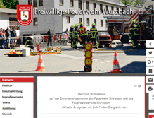 Tablet Screenshot of feuerwehr-wurzbach.de